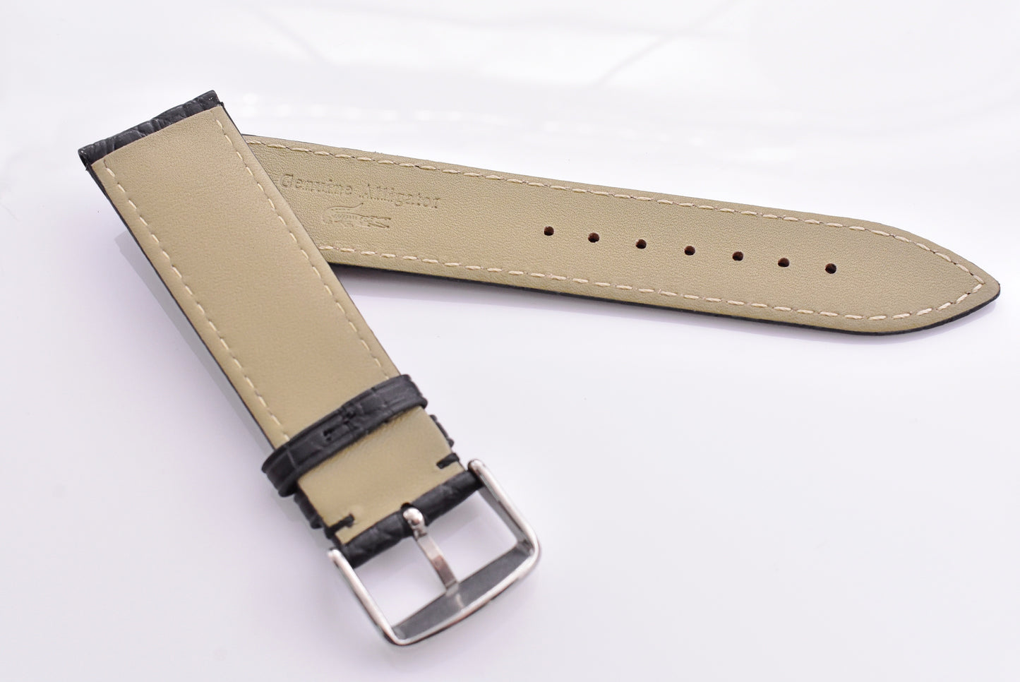 Řemínek PRESTIGE pravá krokodýlí kůže 20-22mm