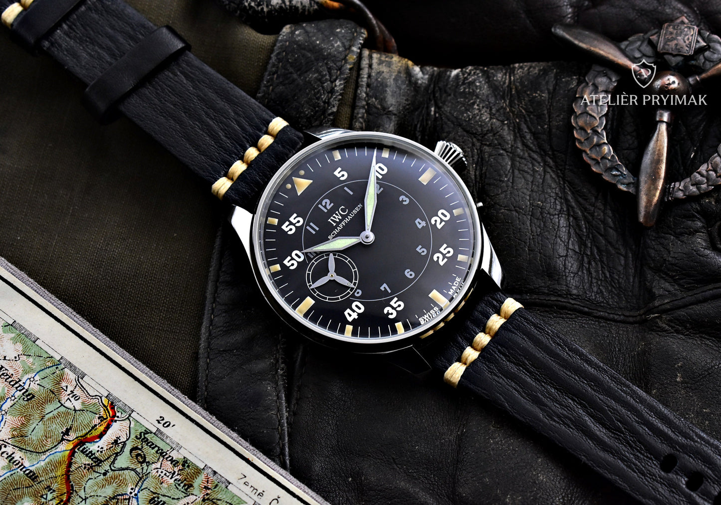 Letecké / pilotní starožitné hodinky IWC Schaffhausen 1897