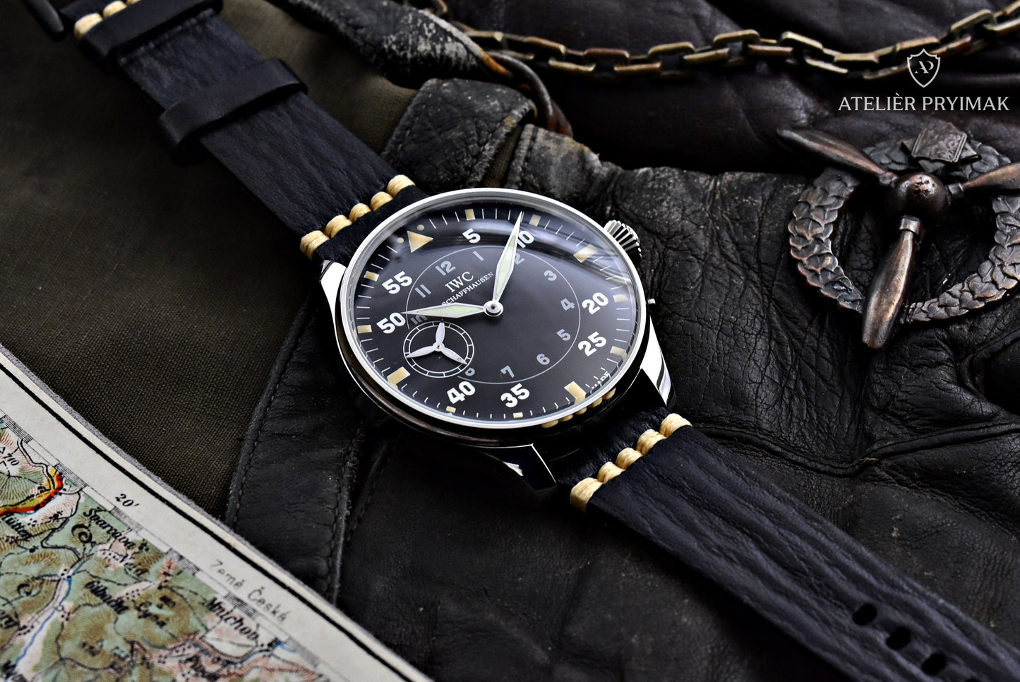 Letecké / pilotní starožitné hodinky IWC Schaffhausen 1897