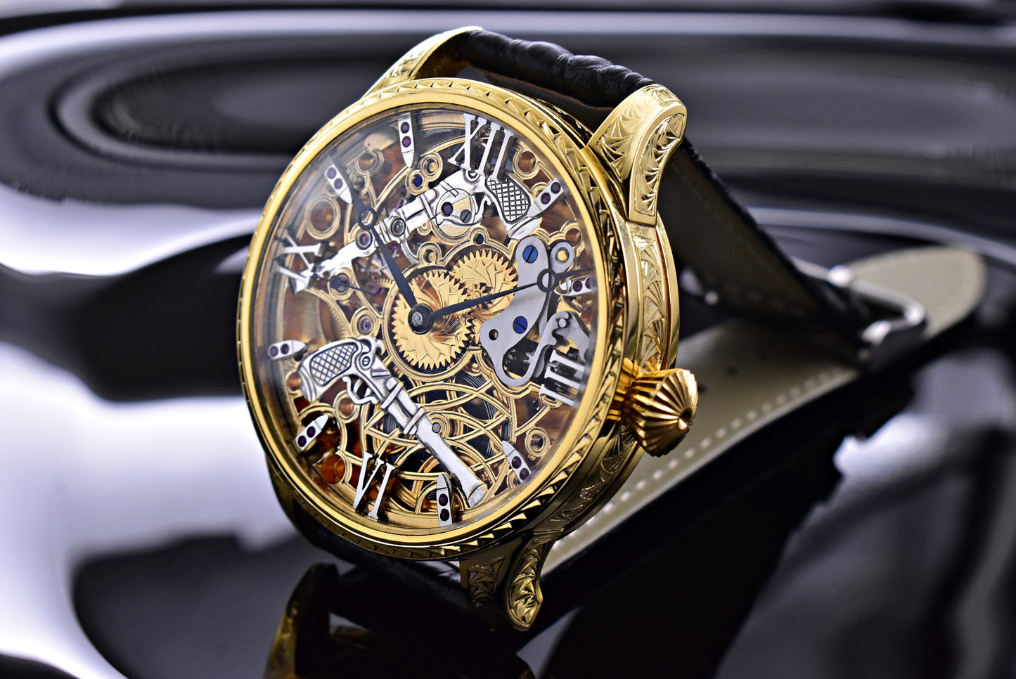 Unikátní skeletové hodinky OMEGA "ZBROJAŘ" 1934