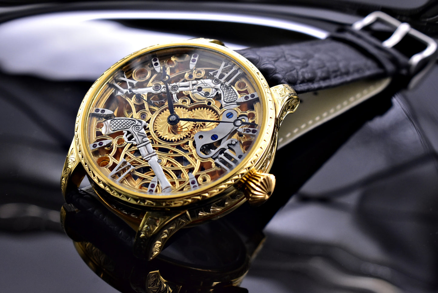Unikátní skeletové hodinky OMEGA "ZBROJAŘ" 1934