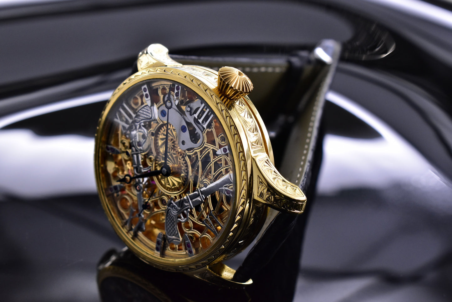 Unikátní skeletové hodinky OMEGA "ZBROJAŘ" 1934