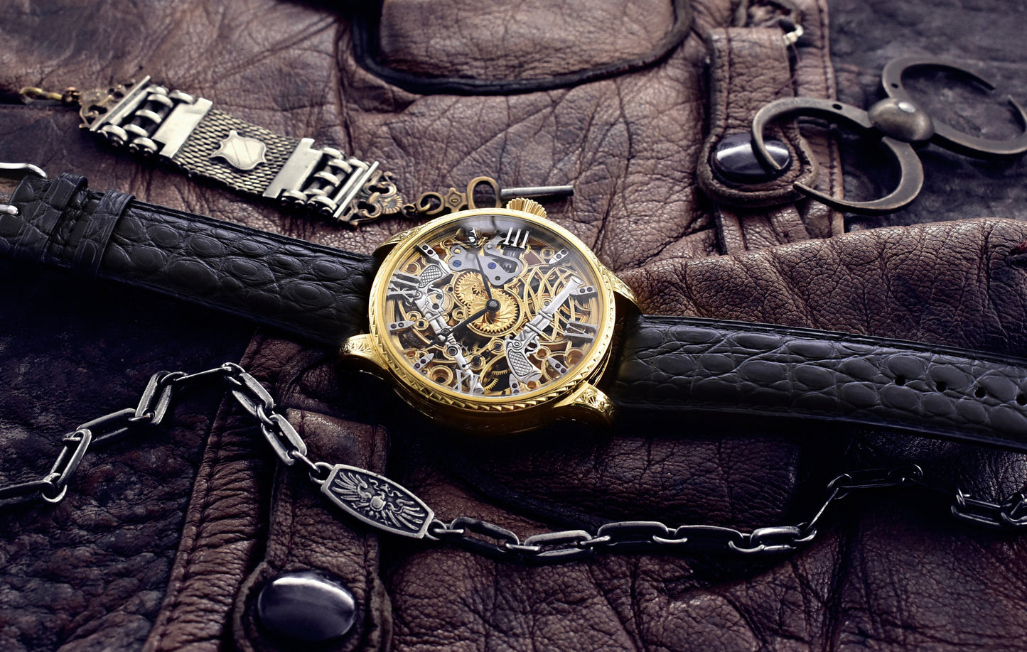 Unikátní skeletové hodinky OMEGA "ZBROJAŘ" 1934