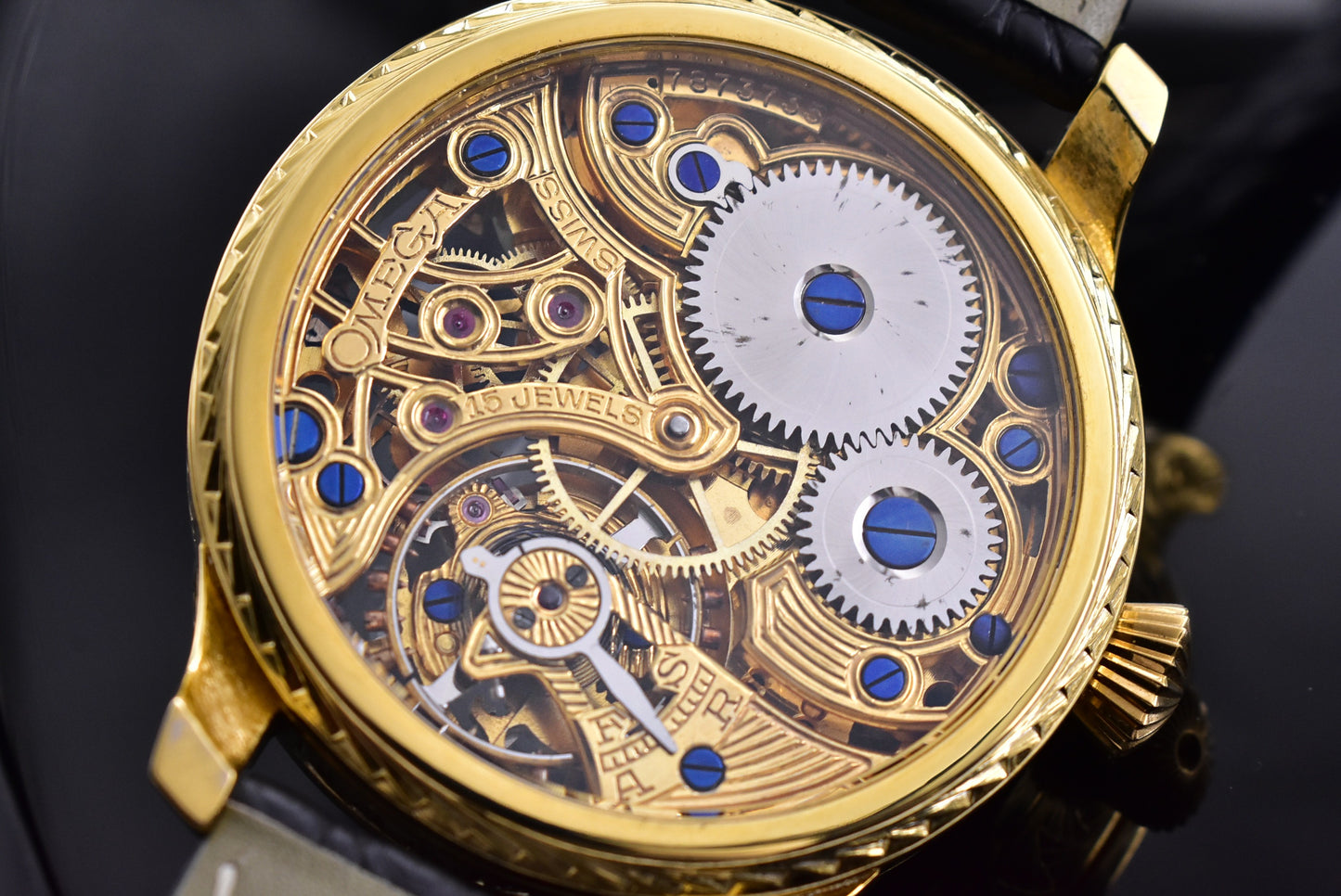 Unikátní skeletové hodinky OMEGA "ZBROJAŘ" 1934