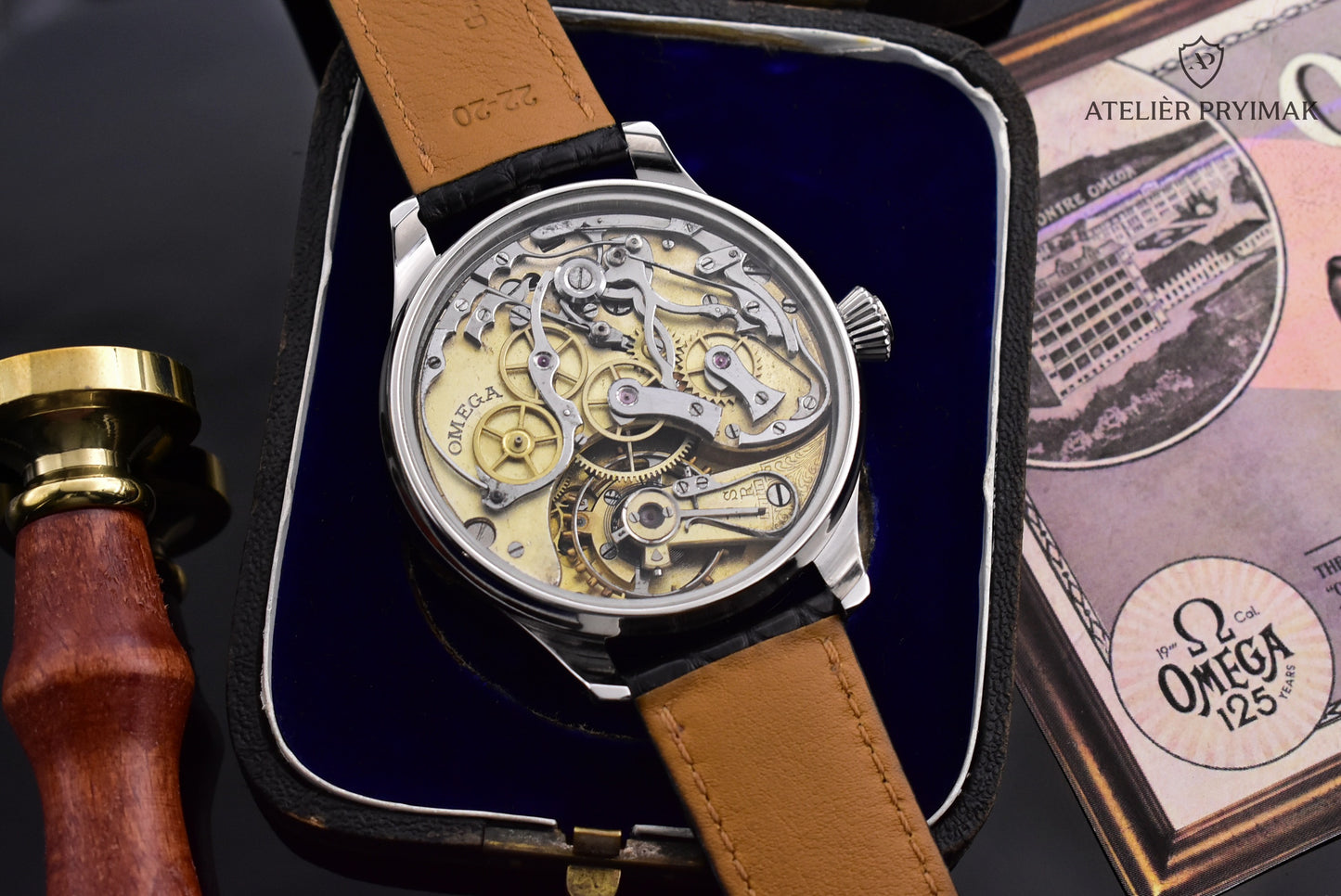 Starožitné švýcarské hodinky Chronograf OMEGA LABRADOR 1900