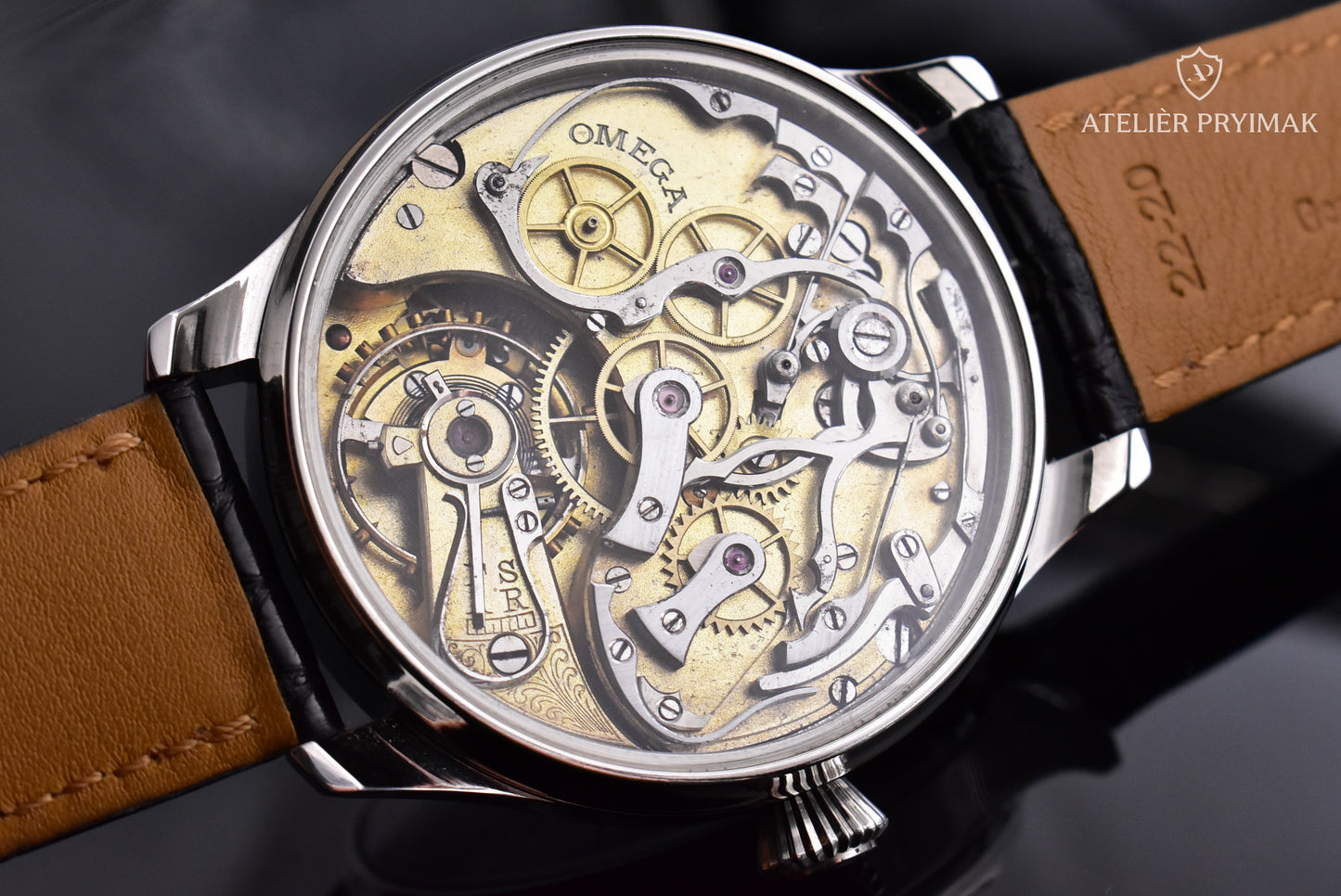 Starožitné švýcarské hodinky Chronograf OMEGA LABRADOR 1900