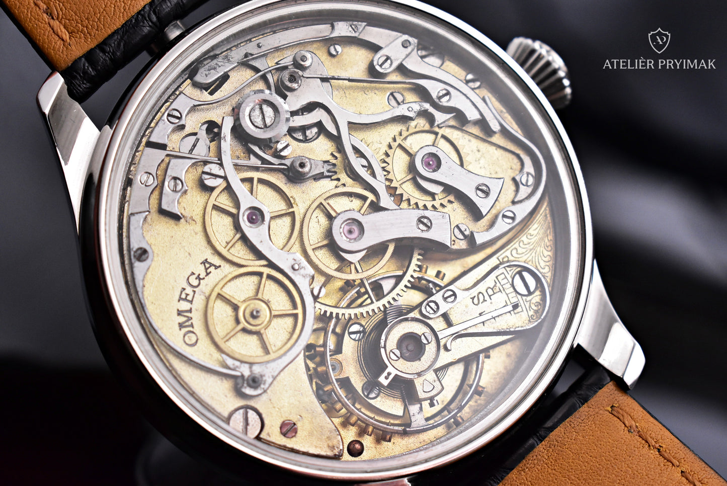Starožitné švýcarské hodinky Chronograf OMEGA LABRADOR 1900
