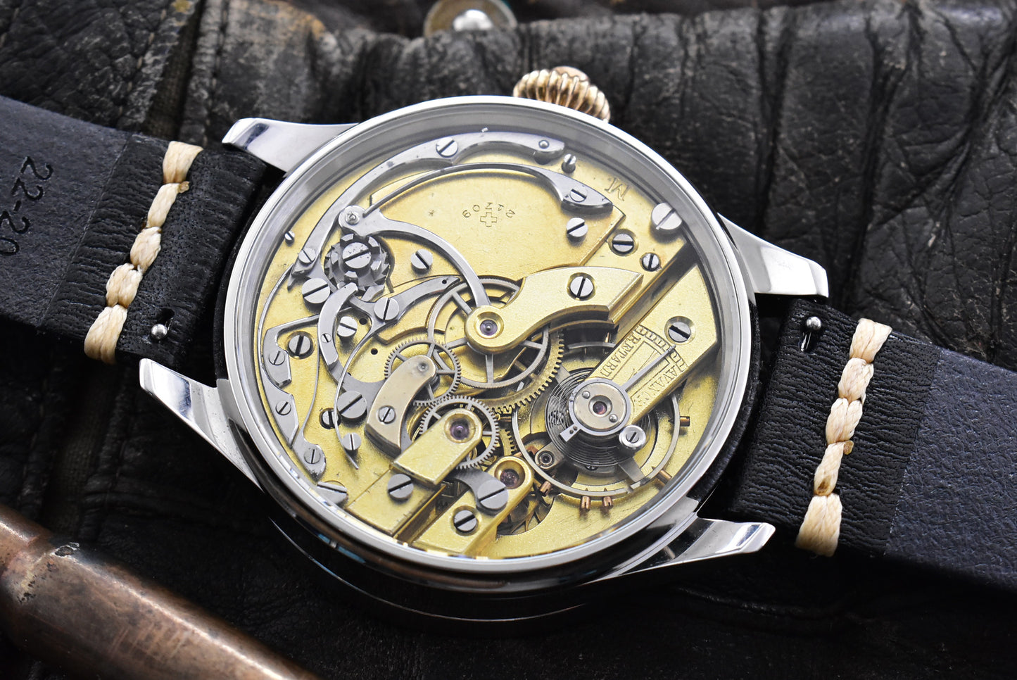 Masivní Letecké/ pilotní Hodinky Chronograf B-Uhr Luftwaffe