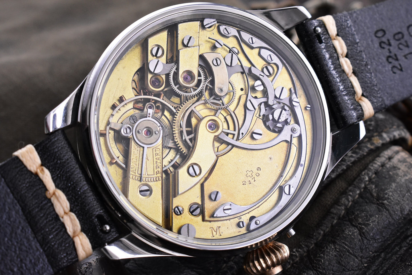 Masivní Letecké/ pilotní Hodinky Chronograf B-Uhr Luftwaffe