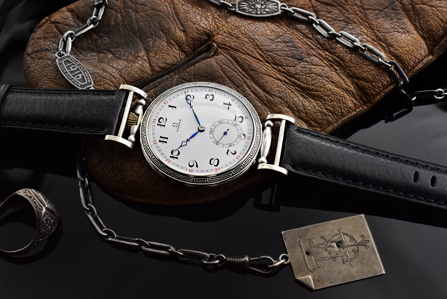 Starožitné Stříbrné Švýcarské Hodinky OMEGA 1925