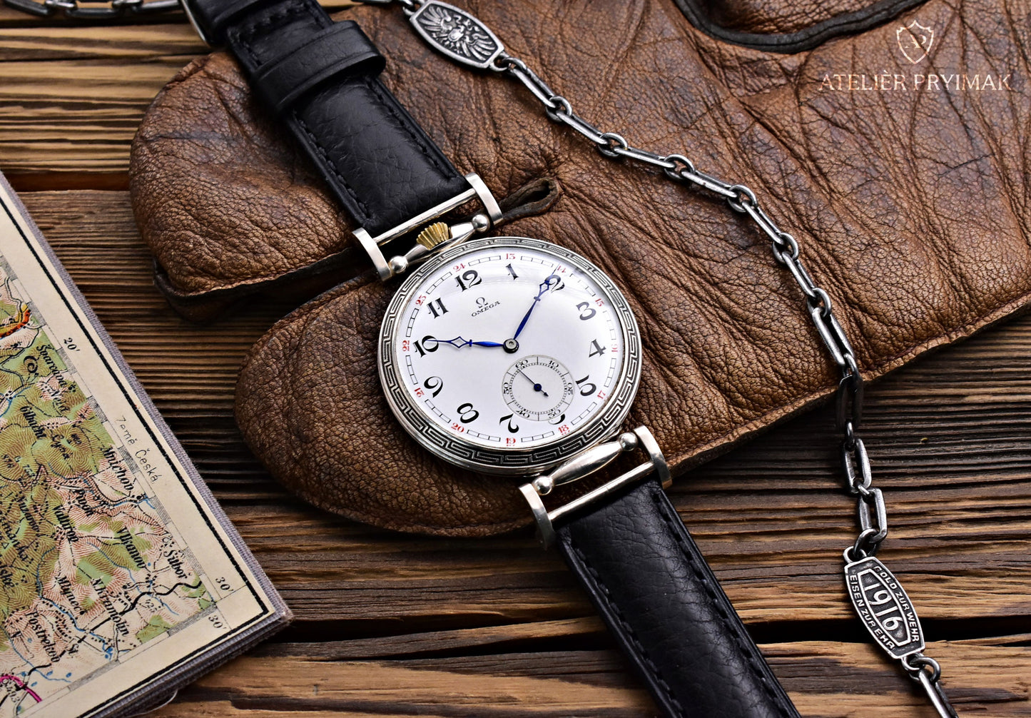Starožitné Stříbrné Švýcarské Hodinky OMEGA 1925