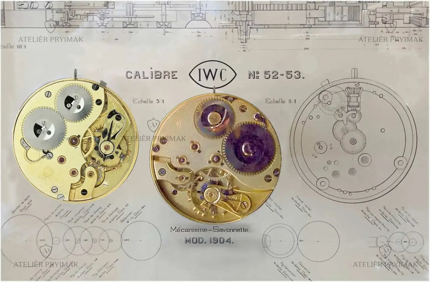 Exkluzivní skeletové hodinky IWC Schaffhausen "GLADIÁTOR" 1926