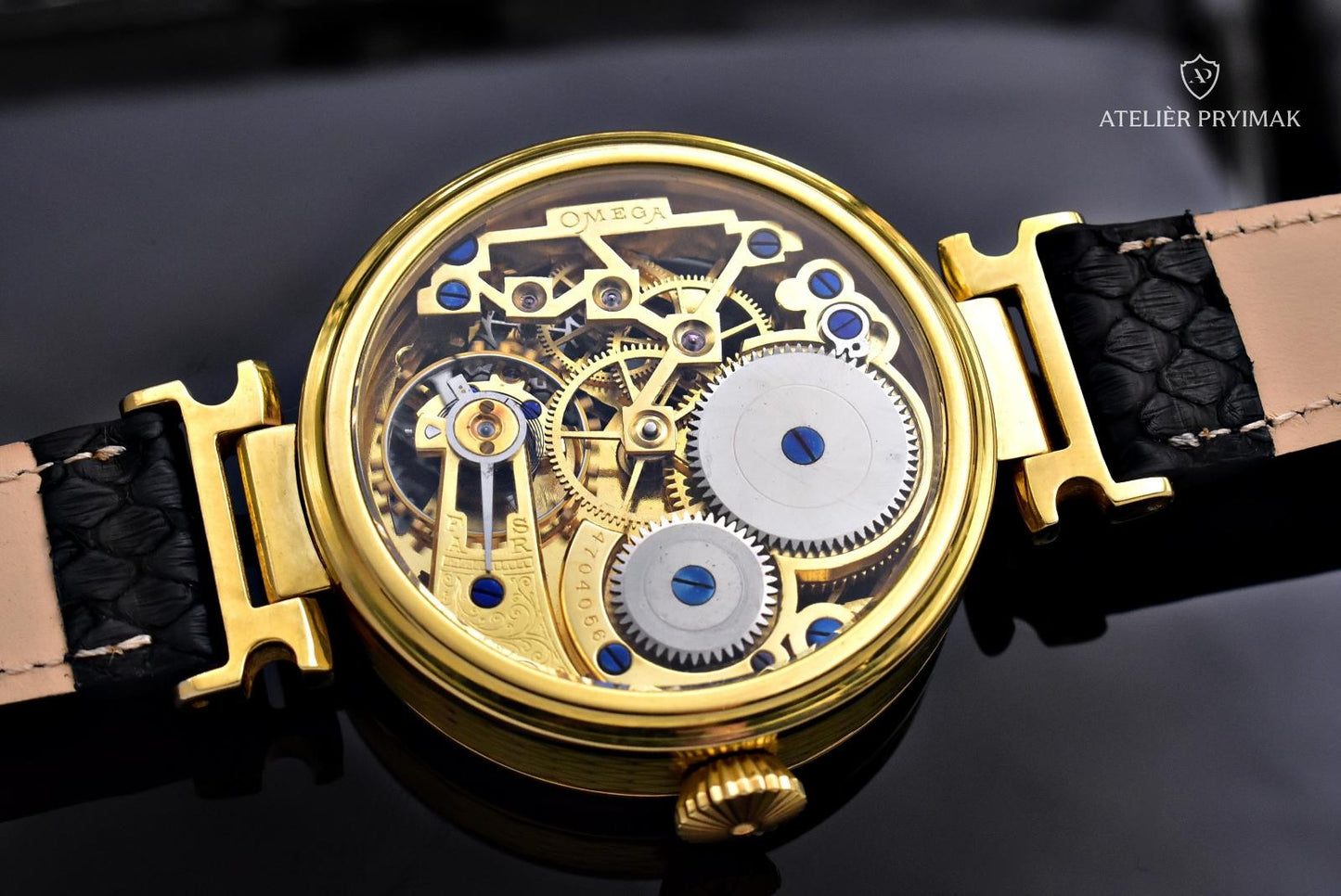 Exkluzivní starožitné skeletové hodinky OMEGA 1914