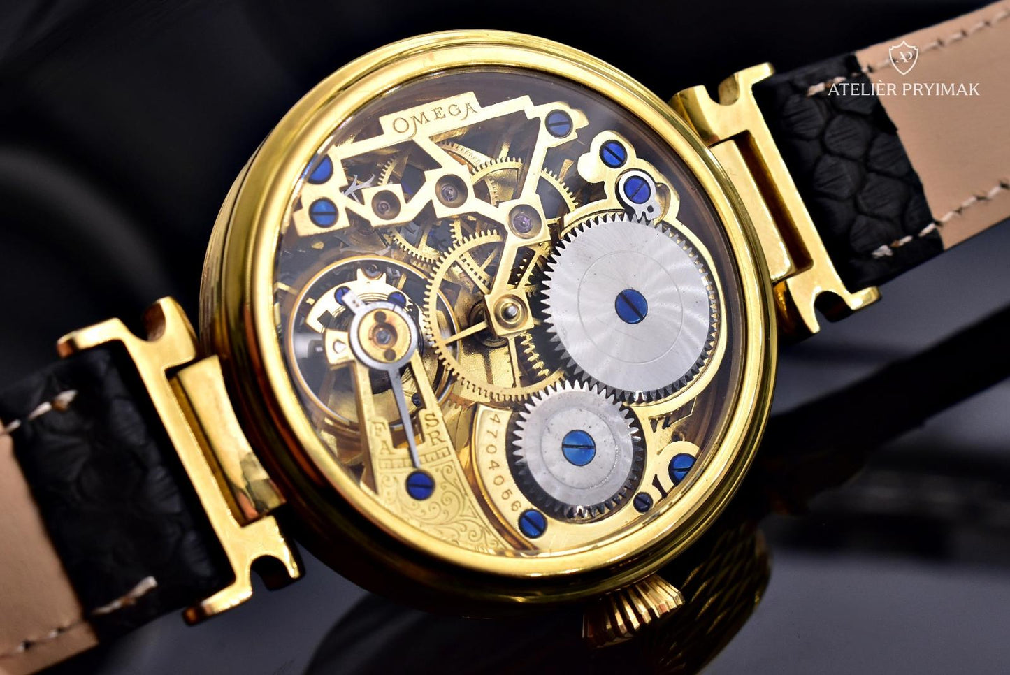 Exkluzivní starožitné skeletové hodinky OMEGA 1914