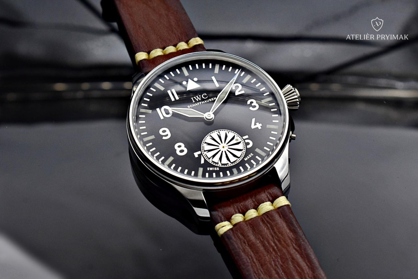 Letecké /pilotní starožitné hodinky IWC Schaffhausen 1911 s turbinou