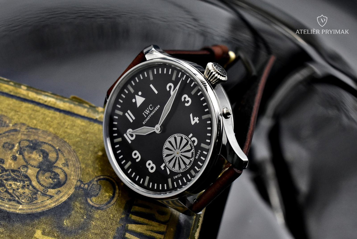 Letecké /pilotní starožitné hodinky IWC Schaffhausen 1911 s turbinou