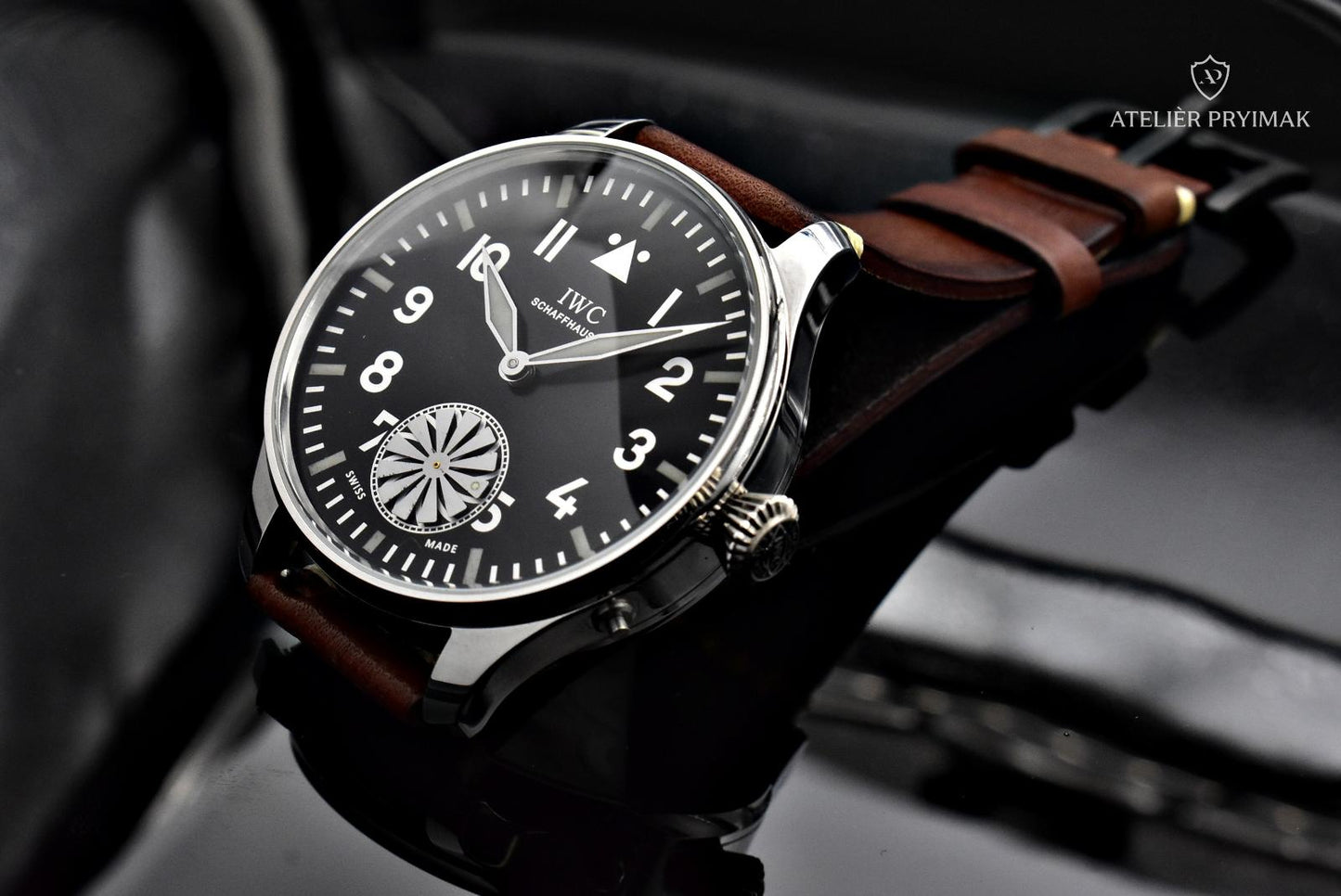 Letecké /pilotní starožitné hodinky IWC Schaffhausen 1911 s turbinou