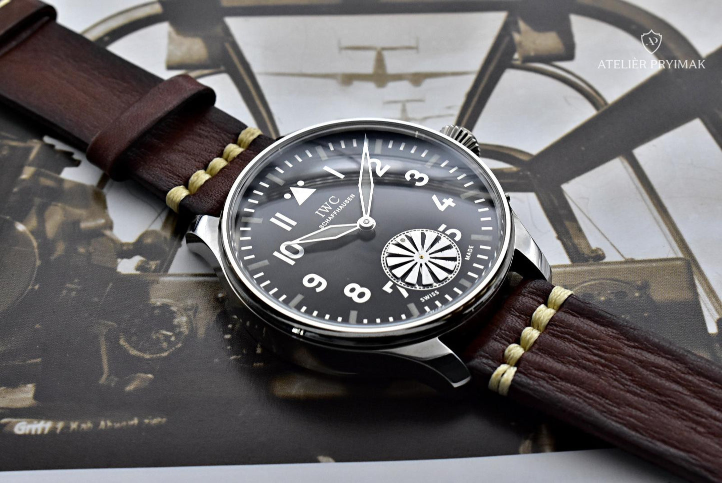 Letecké /pilotní starožitné hodinky IWC Schaffhausen 1911 s turbinou