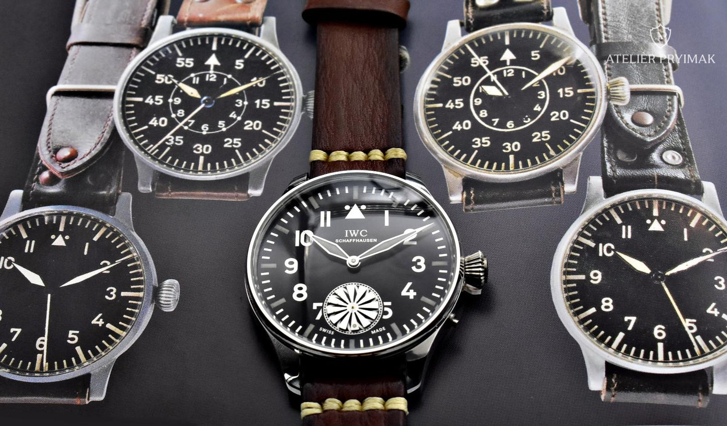 Letecké /pilotní starožitné hodinky IWC Schaffhausen 1911 s turbinou